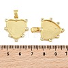 Brass Micro Pave Cubic Zirconia Pendant Cabochon Settings KK-CBA6A75-50B-G-3