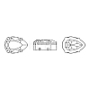 Preciosa® MAXIMA Crystal Sew-On Cups LS-Y-PRC-SD14-00030-235-G-5