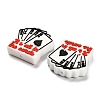 Playing Card Food Grade Eco-Friendly Silicone Focal Beads SIL-I007-18-2