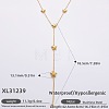 316L Surgical Stainless Steel Y Tassel Necklaces for Women FS-WGE9B28-12-1