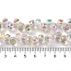 Half Rainbow Plated Electroplate Beads Strands EGLA-H104-09A-HR01-4