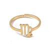 Real 18K Gold Plated 304 Stainless Steel Adjustable Finger Ring RJEW-L115-01G-09-3