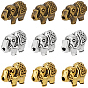 150Pcs 3 Colors Tibetan Style Alloy Beads FIND-PA0001-63-7