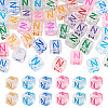 50Pcs Acrylic European Beads MACR-TADJ0001-13N-2