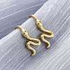 Snake Brass Micro Pave Cubic Zirconia Dangle Earrings EJEW-G425-04G-01-3