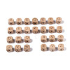 Engraved Beech Wood Beads WOOD-N022-08-2