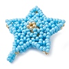 Beaded Star Charms PALLOY-MZ00451-02-4