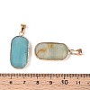 Natural Flower Amazonite Pendants G-N349-03E-G-3