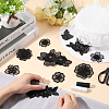 Gorgecraft 30Pcs 10 Style Flower/Leaf Organza Embroidery Sew on Appliques PATC-GF0001-28-6