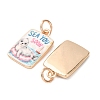 Printed Brass Pendants KK-CBA3895-01A-G-2