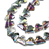 Electroplate Transparent Glass Beads Strands EGLA-N002-44-08-3