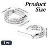 Alloy Pave Clear Cubic Zirconia Men's Tie Clips FIND-WH20043-070P-2