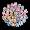 50Pcs Acrylic European Beads MACR-TADJ0001-13F-4