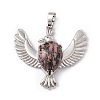 Natural Rhodonite Pendants G-P484-05P-02-2