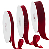 3 Rolls 3 Styles Single Face Velvet Ribbon OCOR-PH0002-87B-7