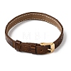 Imitation Leather String Bracelets with Stainless Steel Buckles AJEW-Z053-01C-3