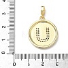 Brass Micro Pave Clear Cubic Zirconia Pendants KK-L253-17G-U-3