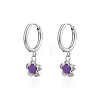 Stainless Steel Flower Dangle Earrings for Women BI5693-2-1