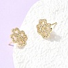 Valentine's Day Brass Micro Pave Clear Cubic Zirconia Stud Earrings EJEW-C186-22G-02-2