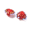 Baking Paint Glass Bumpy Beads Heart LAMP-V001-09H-4