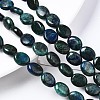 Natural Chrysocolla and Lapis Lazuli Beads Strands G-N330-031-4