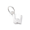 925 Sterling Silver Letter Charms LS-STER-C012-01S-W-1