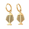 304 Stainless Steel Fish Hoop Earrings EJEW-K268-42G-4