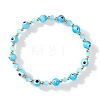 Glass Evil Eye Beaded Stretch Bracelets for Women Men VP6778-8-1
