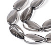Electroplate Transparent Glass Beads Strands EGLA-N055-02K-3