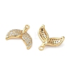 Brass Micro Pave Cubic Zirconia Charms KK-Z136-74G-01-2
