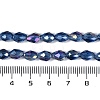 Transparent Electroplate Glass Beads Strands EGLA-N013-T6mm-B28-4