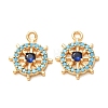 Brass Micro Pave Colorful Cubic Zirconia Pendants CU-K002-14G-1