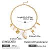 304 Stainless Steel with Natural Shell Starfish Sea Horse Pendant Bib Necklaces for Women FS-WG01E94-02-1