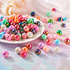 120Pcs 15 Colors UV Plating Rainbow Iridescent Acrylic Beads PACR-TA0001-06-6