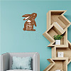 Creative Natural Wooden Wall Hanging Decoration AJEW-WH0331-004-5