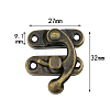 Zinc Alloy Wooden Box Lock Catch Clasps X-PURS-PW0001-110B-1