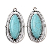 Synthetic Turquoise Big Pendants PALLOY-K001-045-1