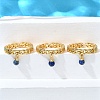 Brass Curb Chain Cuff Rings for Women RJEW-Z085-03G-07-1