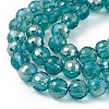 Transparent Electroplate Glass Beads Strands EGLA-F151-HP02-3