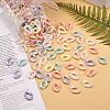 1200Pcs 6 Colors Spray Painted Acrylic Linking Rings MACR-SZ0001-65-5