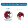 300Pcs 10 Colors Electroplate Transparent Glass Beads EGLA-SW0001-02-12