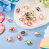 20Pcs Polymer Clay Ball & CCB Oval Frame Links Connector Charms CLAY-TADJ0001-03-5