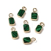Synthetic Malachite Rectangle Charms G-Q169-07G-03-01-1