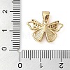 Brass Micro Pave Clear Cubic Zirconia Pendants KK-I712-53B-G-3