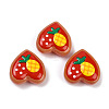 Handmade Heart Lampwork Beads Strands LAMP-P069-04A-06-2