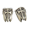 2Pcs Brass European Beads KK-DC0005-18AS-1