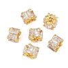 Brass Pave Clear Cubic Zirconia Beads CU-CBA6A75-07G-1