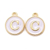 Golden Plated Alloy Charms LS-ENAM-S118-01C-1