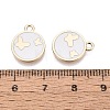 Rack Plating Alloy Enamel Pendants ENAM-N070-01C-01G-01-3