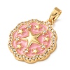 Brass Micro Pave Cubic Zirconia Pendants KK-E803-01G-A-2